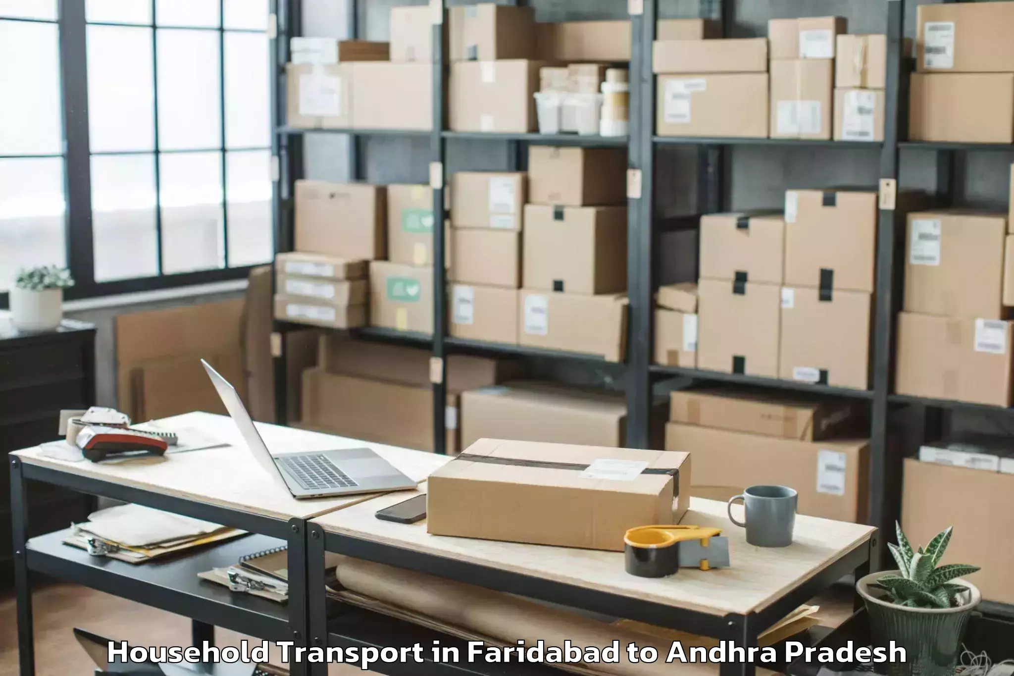 Top Faridabad to Poduru Household Transport Available